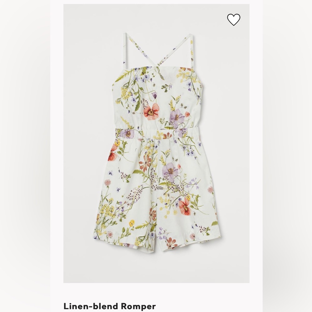H&M size small flowery romper LIMITED EDITION
